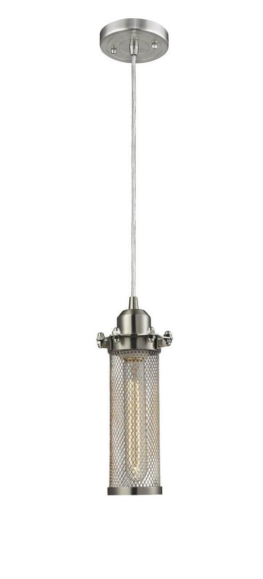 Cord Hung 4.5" Brushed Satin Nickel Mini Pendant - Brushed Satin Nicke LED