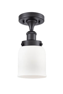 916-1C-BK-G51-LED 5" 1-Light Matte Black LED Semi-Flush Mount LED Bulbs Included