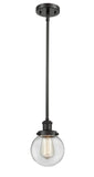 Innovations Lightging 916-1S-OB-G202-6 Stem Hung 6" Oil Rubbed Bronze Mini Pendant -  Clear Beacon Glass - Bulbs Included