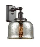 916-1W-OB-G78 1-Light 8" Oil Rubbed Bronze Sconce - Silver Plated Mercury Large Bell Glass - LED Bulb - Dimmensions: 8 x 9 x 13 - Glass Up or Down: Yes