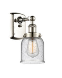 916-1W-PN-G54 1-Light 5" Polished Nickel Sconce - Seedy Small Bell Glass - LED Bulb - Dimmensions: 5 x 6.5 x 12 - Glass Up or Down: Yes