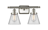 916-2W-SN-G62-LED 16" 2-Light Brushed Satin Nickel LED Bath Vanity Light LED Bulbs Included
