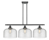 3-Light 36" X-Large Bell 3 Light Island Light - Choice of Finish And Incandesent Or LED Bulbs