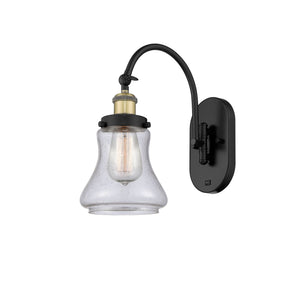 1-Light 6.5" Black Antique Brass Sconce - Seedy Bellmont Glass LED