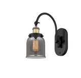 918-1W-BAB-G53 1-Light 5" Black Antique Brass Sconce - Plated Smoke Small Bell Glass - LED Bulb - Dimmensions: 5 x 12.5 x 12.5 - Glass Up or Down: Yes