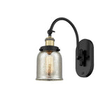 918-1W-BAB-G58 1-Light 5" Black Antique Brass Sconce - Silver Plated Mercury Small Bell Glass - LED Bulb - Dimmensions: 5 x 12.5 x 12.5 - Glass Up or Down: Yes