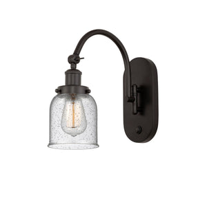 1-Light 5" Oil Rubbed Bronze Sconce - Seedy Small Bell Glass LED