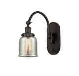 918-1W-OB-G58 1-Light 5" Oil Rubbed Bronze Sconce - Silver Plated Mercury Small Bell Glass - LED Bulb - Dimmensions: 5 x 12.5 x 12.5 - Glass Up or Down: Yes