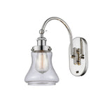 918-1W-PN-G194 1-Light 6.5" Polished Nickel Sconce - Seedy Bellmont Glass - LED Bulb - Dimmensions: 6.5 x 13 x 13 - Glass Up or Down: Yes