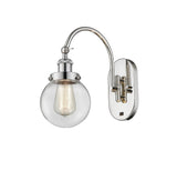 1-Light 6" Beacon Sconce - Globe-Orb Clear Glass LED