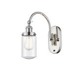 918-1W-PN-G314 1-Light 4.5" Polished Nickel Sconce - Seedy Dover Glass - LED Bulb - Dimmensions: 4.5 x 12.25 x 13.25 - Glass Up or Down: Yes