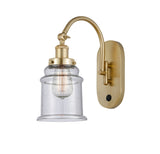 1-Light 6.5" Canton Sconce - Bell-Urn Seedy Glass LED