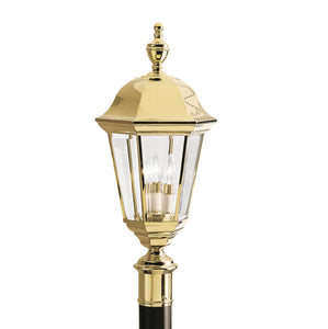Kichler Lighting 9989PB Grove Mill 1 Light Post Light Polished Brass