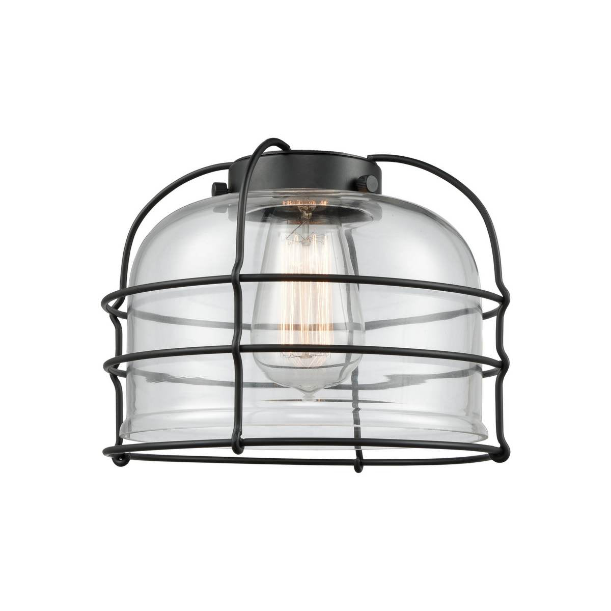 Innovations Lighting G72-CE Accessory 8"  Glass - Clear Large Bell Cage Glass Shade - Dimmable Vintage Bulbs Included - Width: 8" Depth (Front to Back): 8" Height: 6