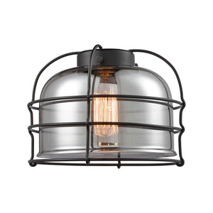 Innovations Lighting G73-CE Accessory 8"  Glass - Plated Smoke Large Bell Cage Glass Shade - Dimmable Vintage Bulbs Included - Width: 8" Depth (Front to Back): 8" Height: 6