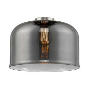 Innovations Lighting G73-L Accessory 12"  Glass - Plated Smoke X-Large Bell Glass Shade - Dimmable Vintage Bulbs Included - Width: 12" Depth (Front to Back): 12" Height: 8