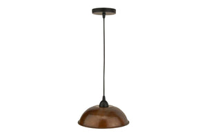 L100DB 10.5 Inch Hand Hammered Premier Copper 10.5 Inch Dome Pendant Light