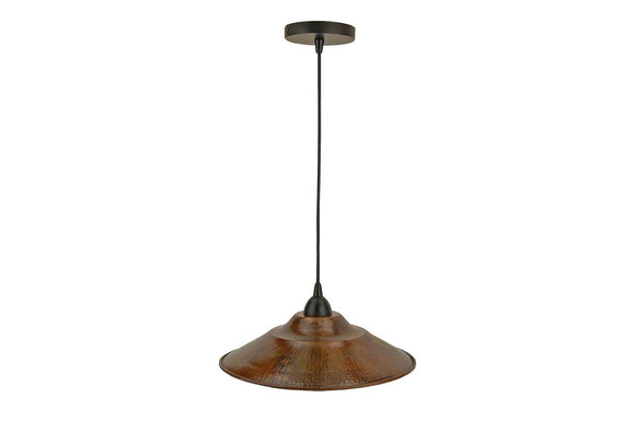L400DB 13 Inch Hand Hammered Premier Copper 13 Inch Large Pendant Light