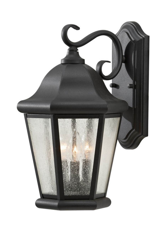 OL5902BK Martinsville Black Large 3-Light Outdoor Wall Lantern
