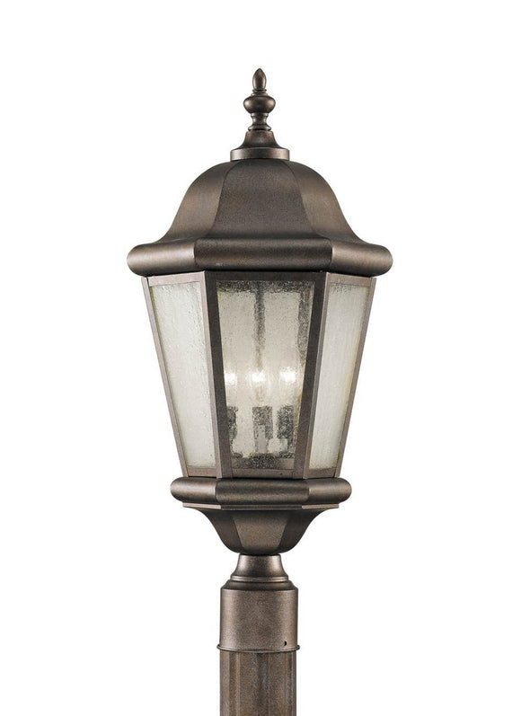 OL5907CB Martinsville Corinthian Bronze 3-Light Outdoor Post Lantern