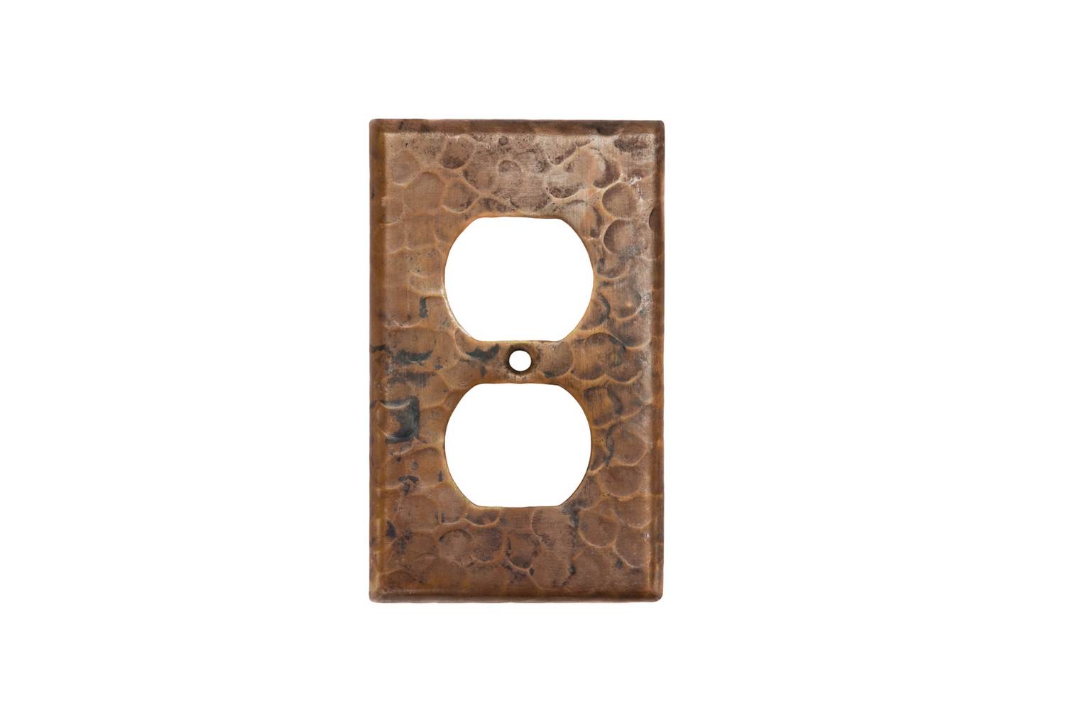 SO2_PKG4 2.75 Inch Premier Copper Switchplate Single Duplex, 2 Hole Outlet Cover - Quantity 4