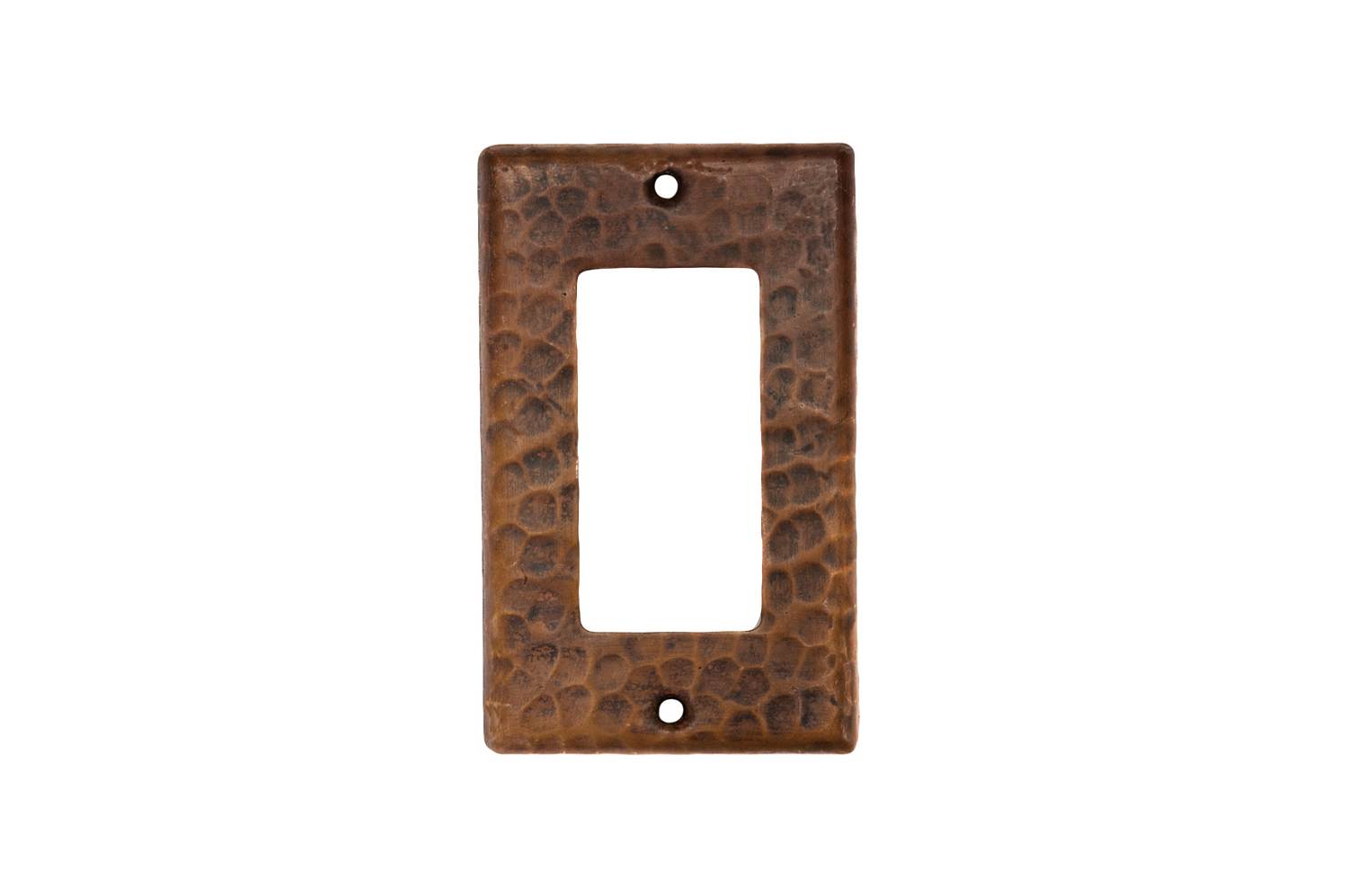 SR1_PKG2 2.75 Inch Premier Copper Single Ground Fault/Rocker GFI Switchplate Cover - Quantity 2