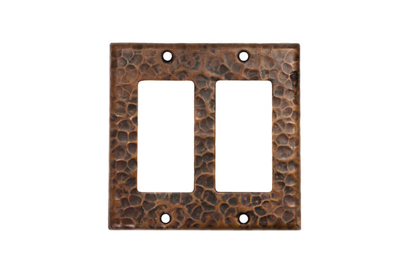 SR2 4.5 Inch Premier Copper Double Ground Fault/Rocker GFI Switchplate Cover