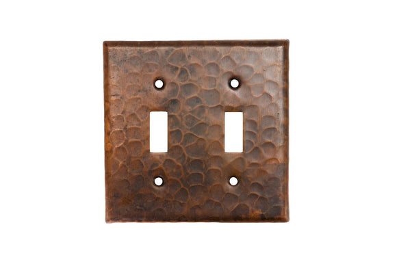 ST2 4.5 Inch Premier Copper Switchplate Double Toggle Switch Cover