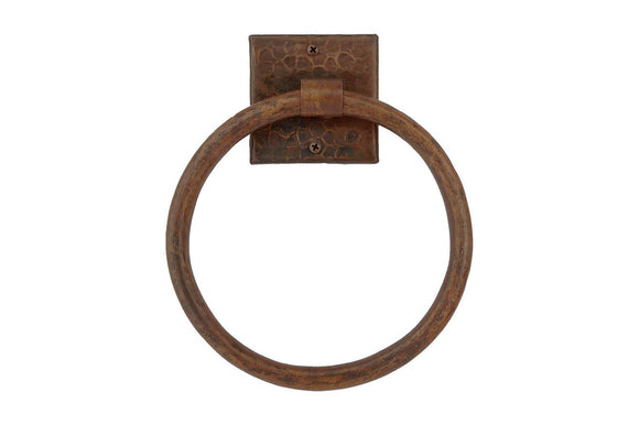 TR7DB 7 Inch Hand Hammered Premier Copper Towel Ring