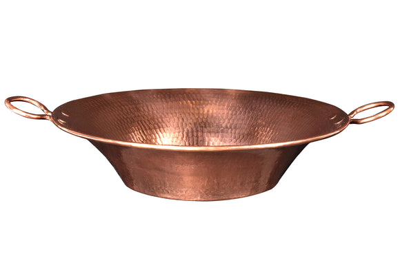VR16MPPC 16 Inch Round Miners Pan Vessel Hammered Premier Copper Sink in Polished Premier Copper